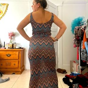 Fun print maxi dress